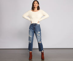 Cozy Cropped Popcorn Knit Sweater - Lady Occasions