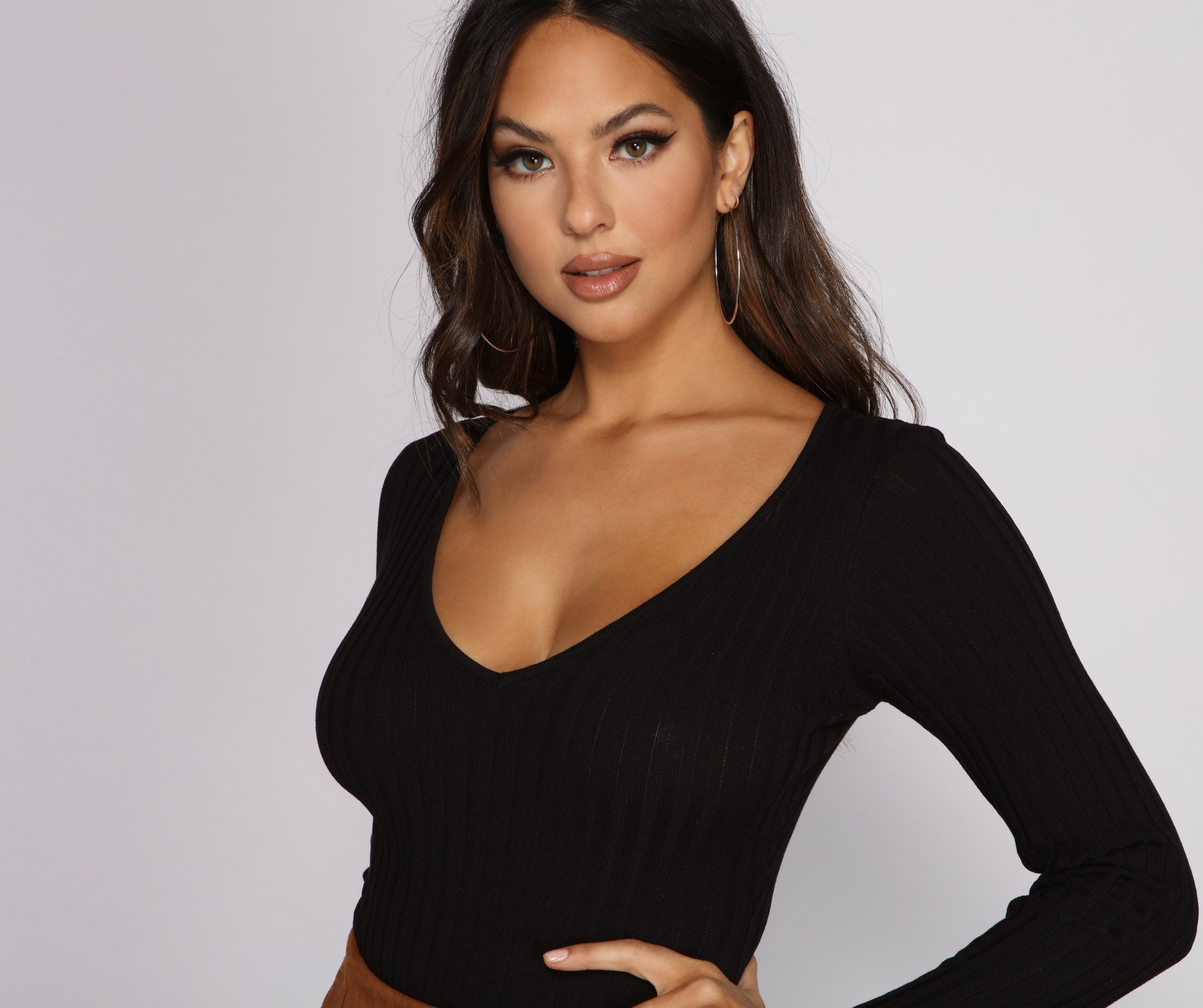 Layer Up Basic Ribbed Knit Bodysuit - Lady Occasions