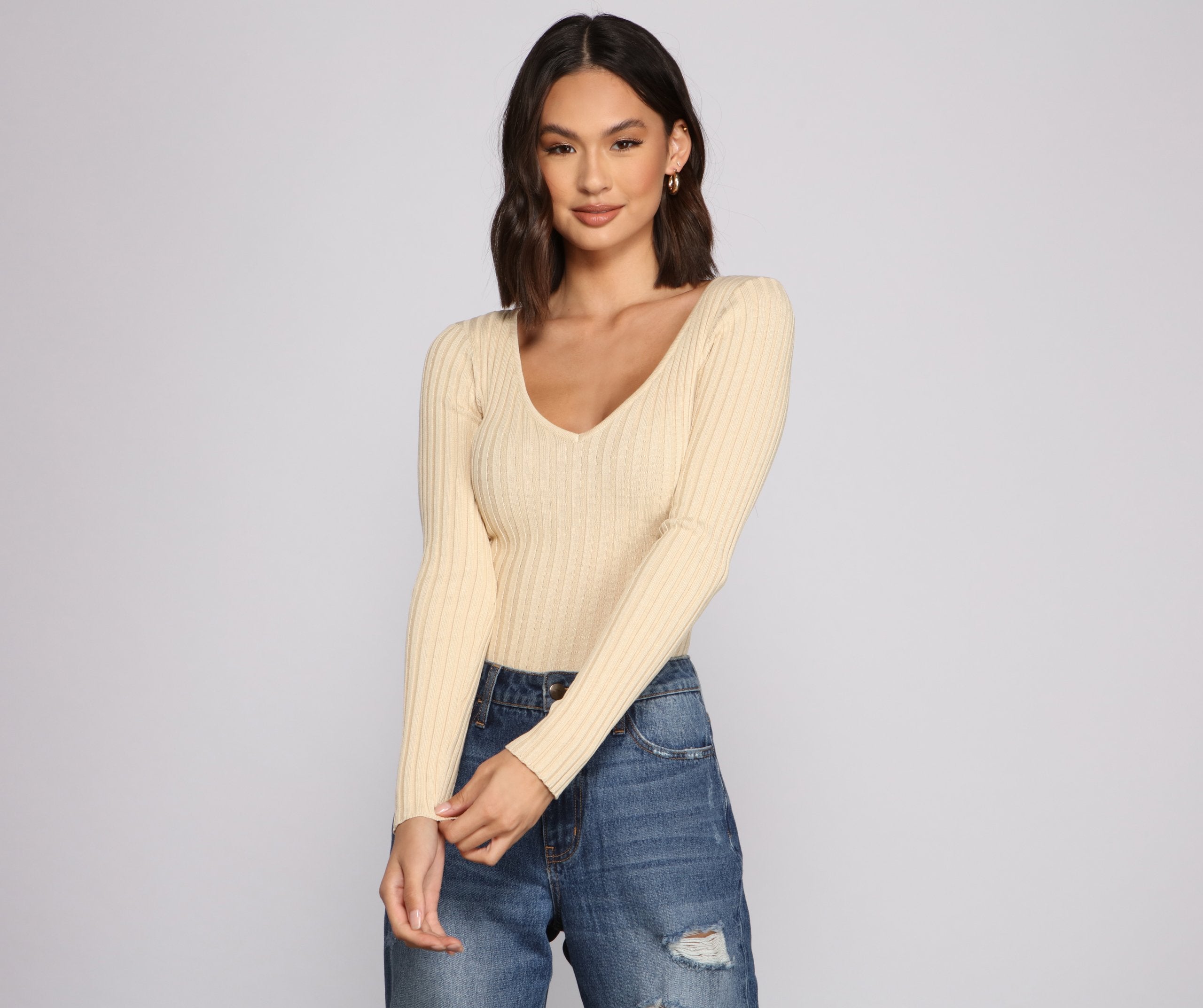 Layer Up Basic Ribbed Knit Bodysuit - Lady Occasions