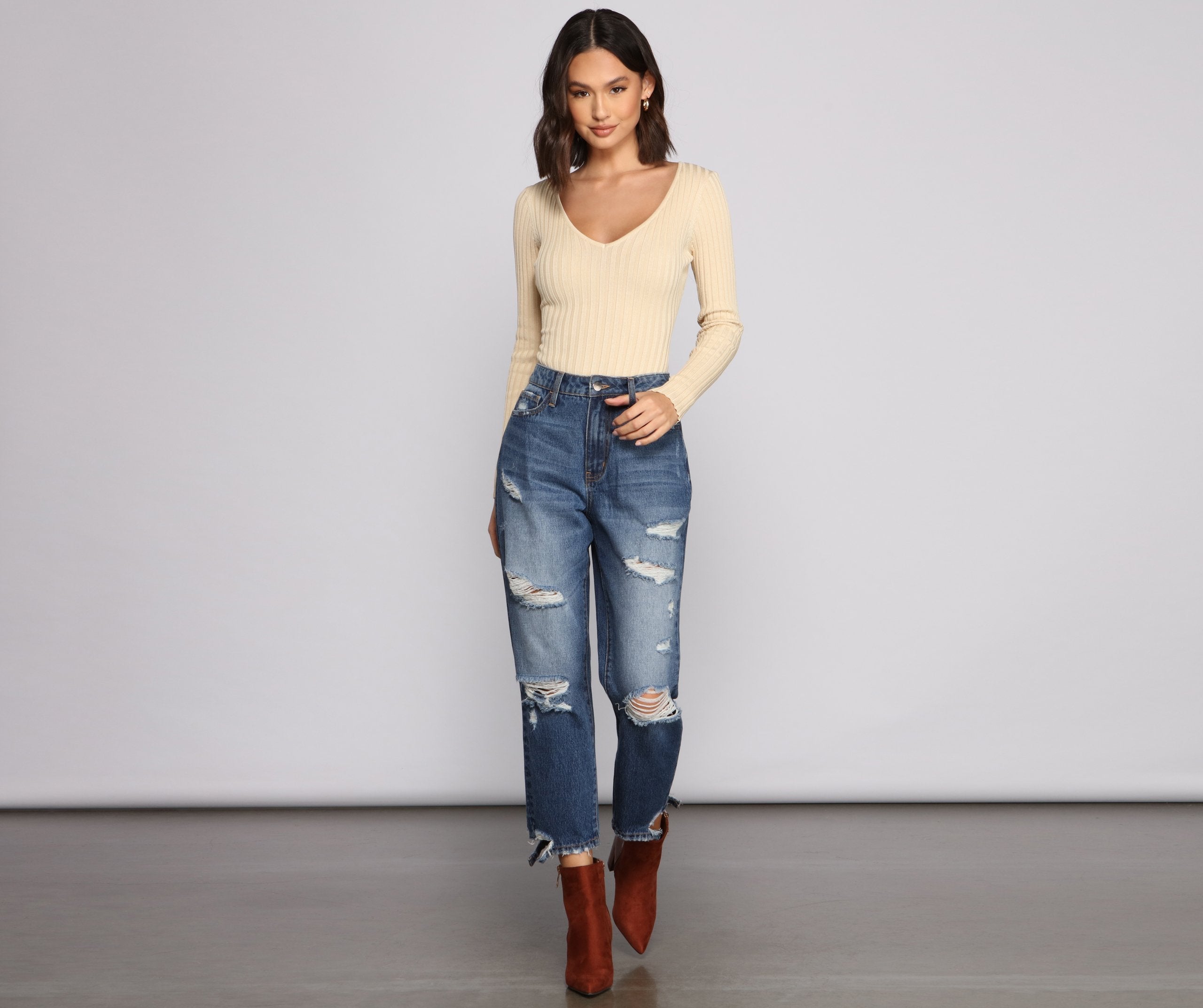 Layer Up Basic Ribbed Knit Bodysuit - Lady Occasions