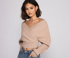 Glitter And Gleam Ribbed Knit Sweater - Lady Occasions