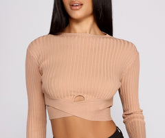 Trendy Girl Ribbed Knit Cropped Sweater - Lady Occasions