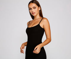 Casual Staple Ribbed Knit Mini Dress - Lady Occasions