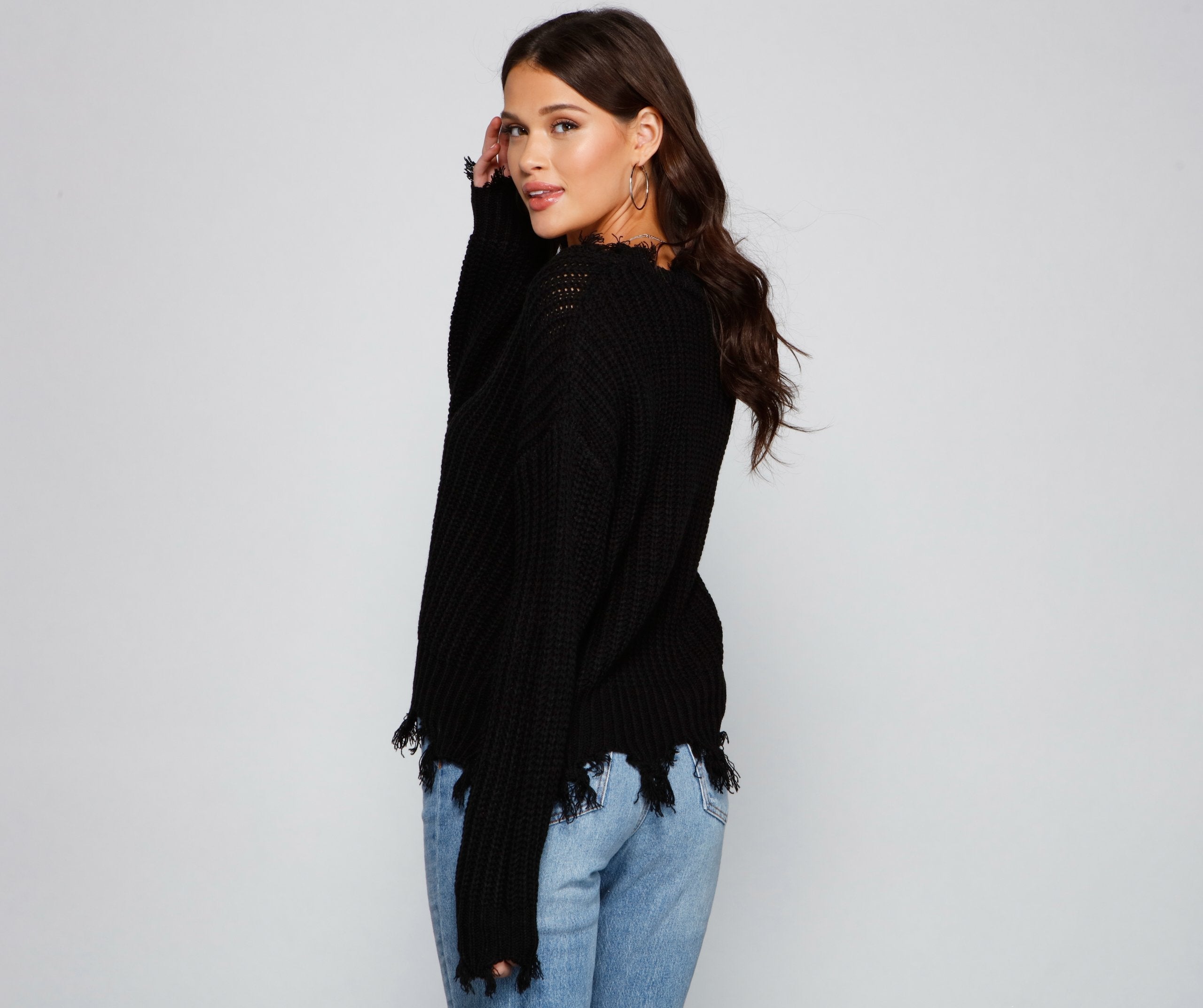 Major Destruction Knit Sweater - Lady Occasions