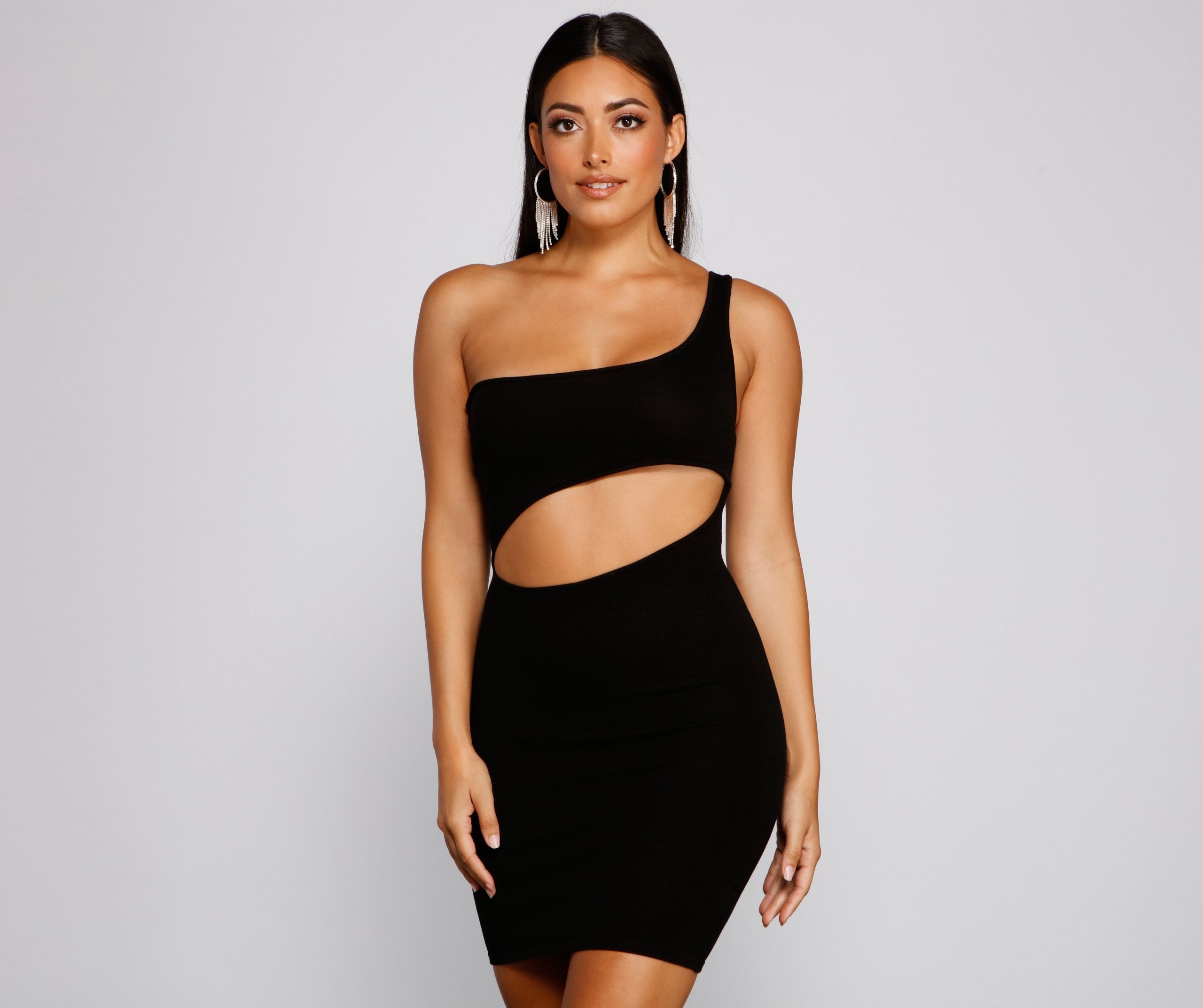 Cut Above The Rest Ribbed Knit Mini Dress - Lady Occasions