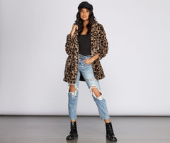 Fierce Leopard Faux Fur Jacket - Lady Occasions