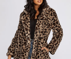 Fierce Leopard Faux Fur Jacket - Lady Occasions