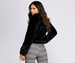 Bomber Babe Faux Fur Jacket - Lady Occasions