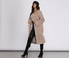 Long Line Fringe Coat - Lady Occasions