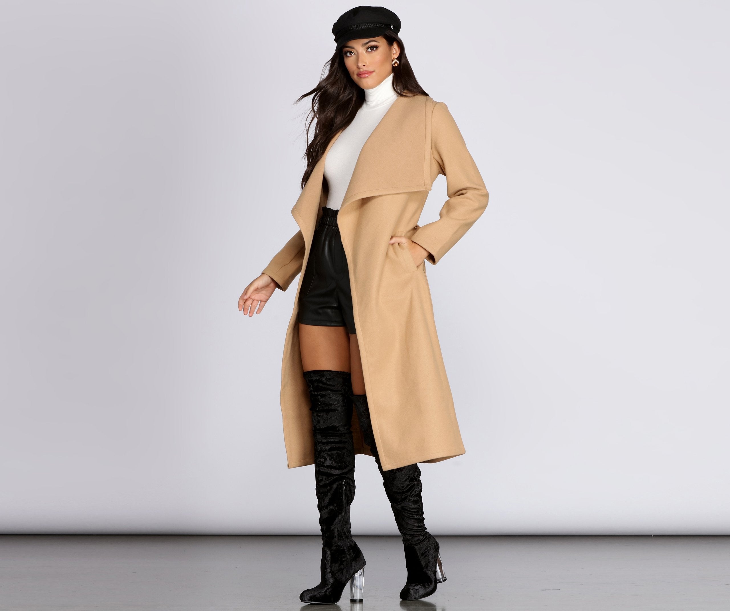 Taking Care Of Business Belted Coat - Lady Occasions