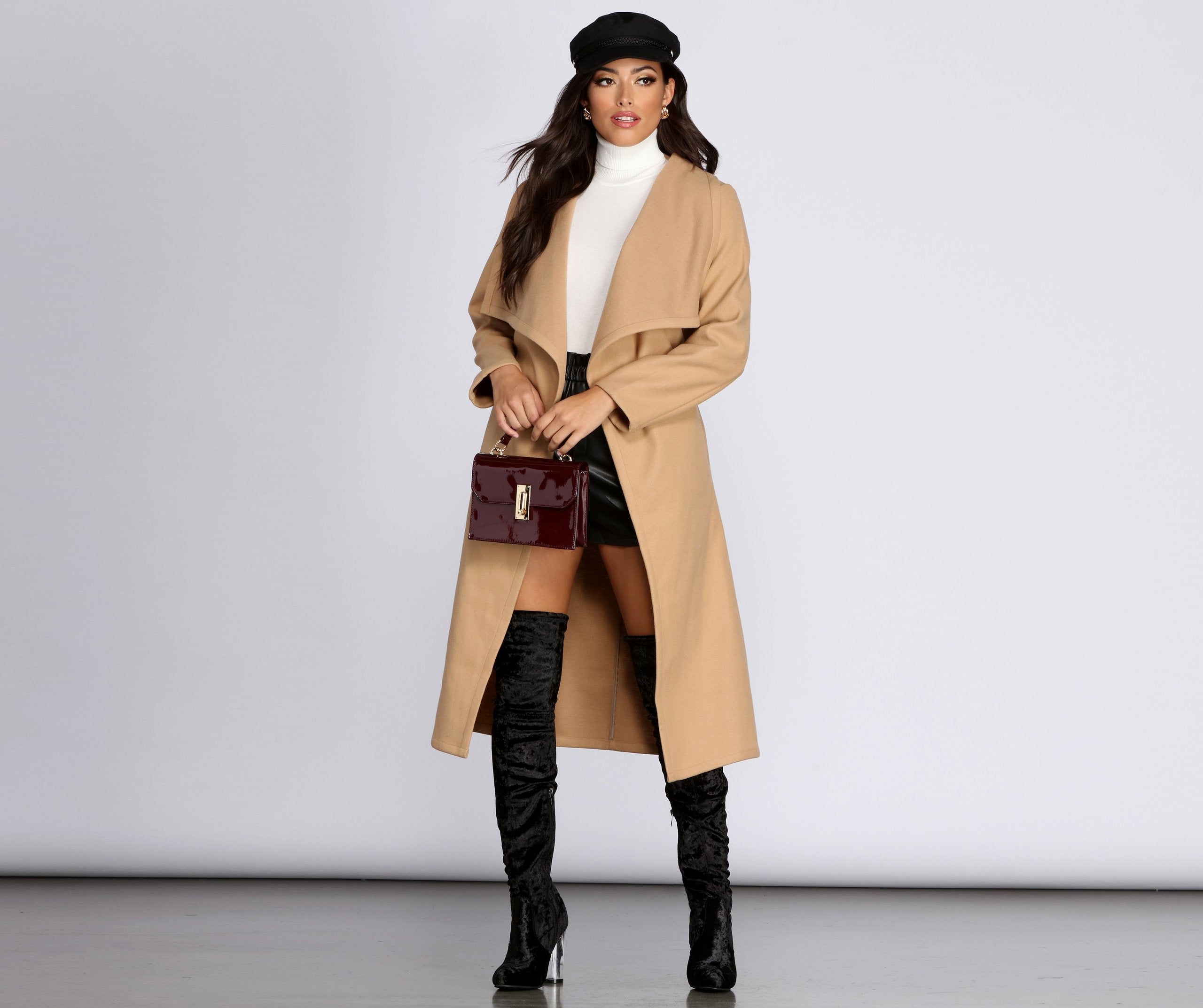 Taking Care Of Business Belted Coat - Lady Occasions