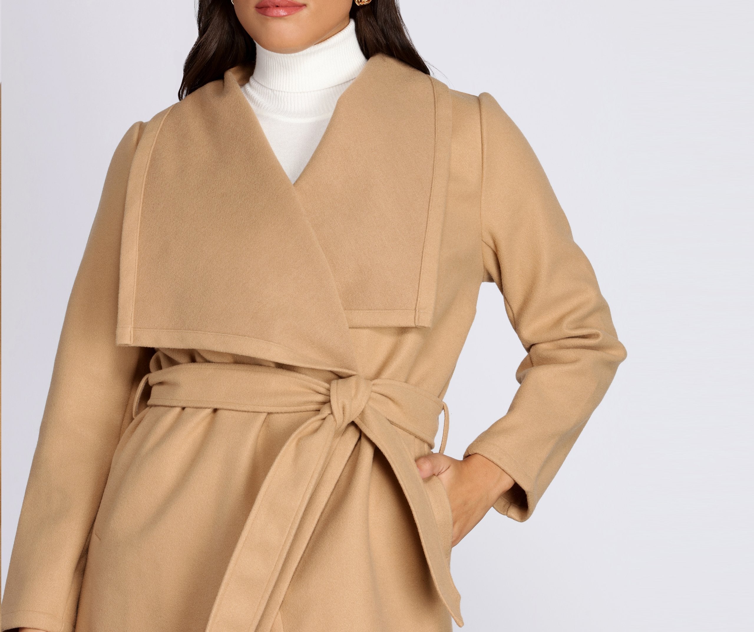 Taking Care Of Business Belted Coat - Lady Occasions