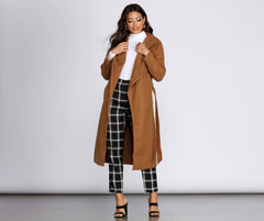 Taking Care Of Business Belted Coat - Lady Occasions