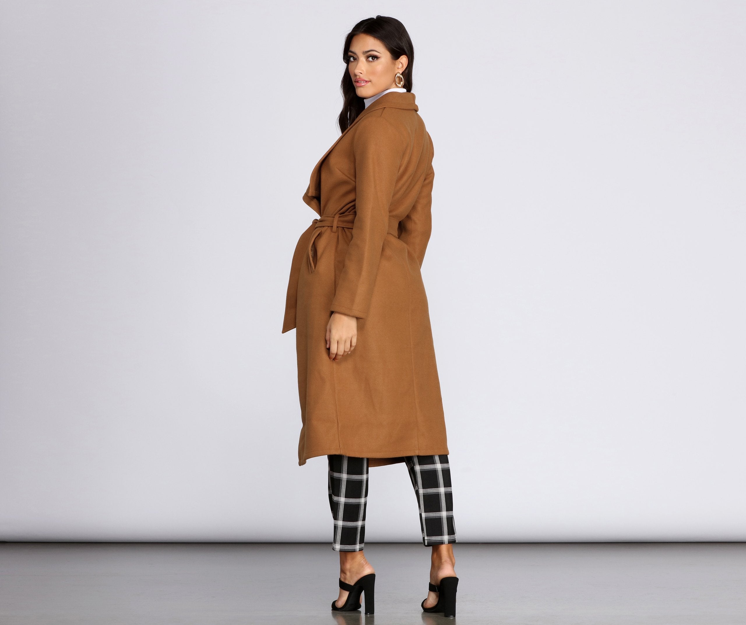 Taking Care Of Business Belted Coat - Lady Occasions