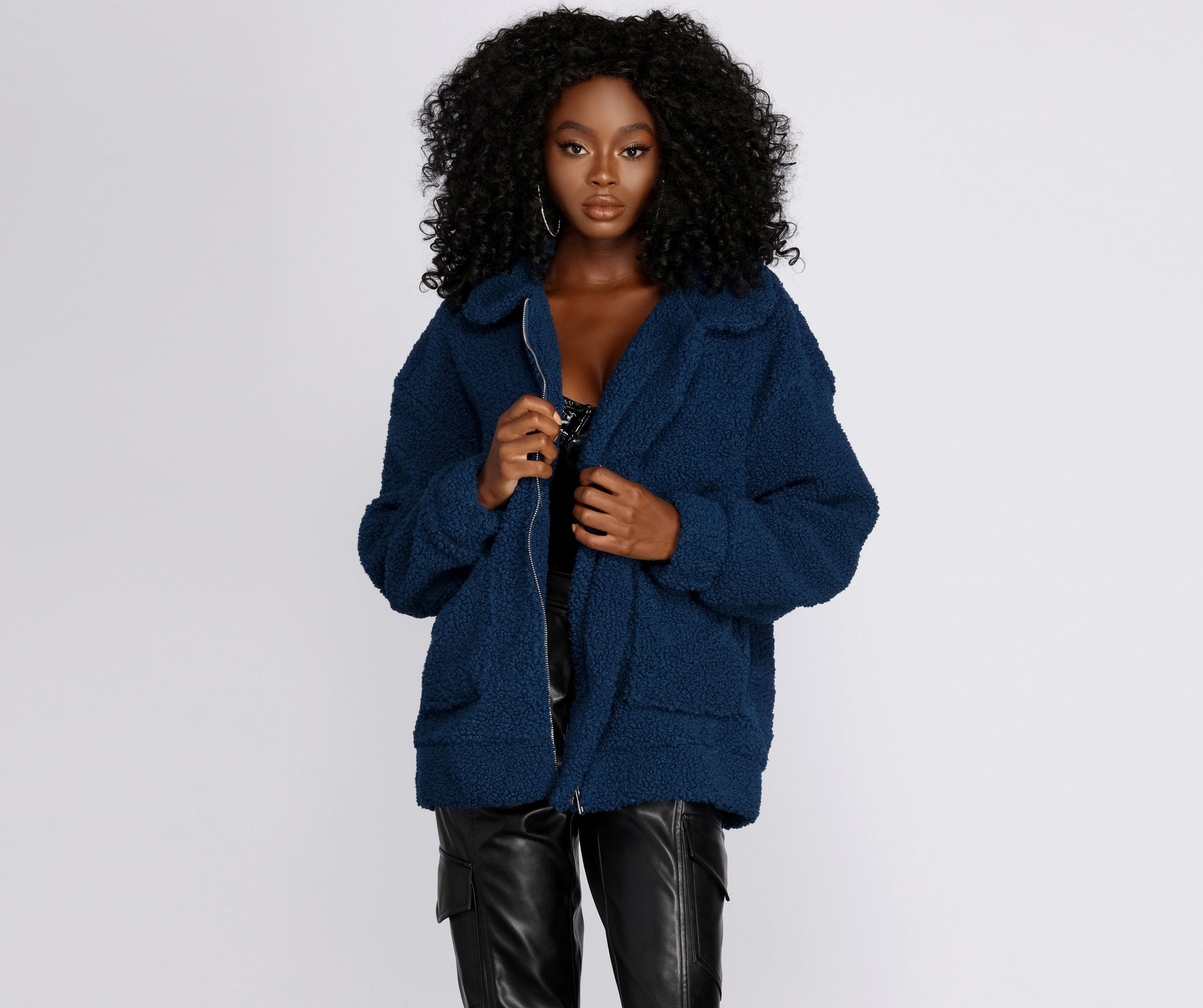 Oversized Teddy Jacket - Lady Occasions