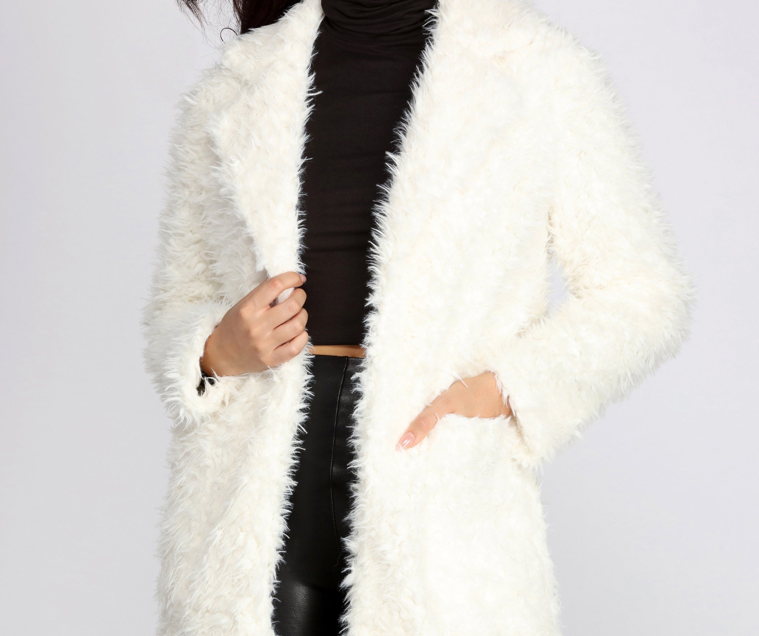No Chill Faux Fur Long Jacket - Lady Occasions