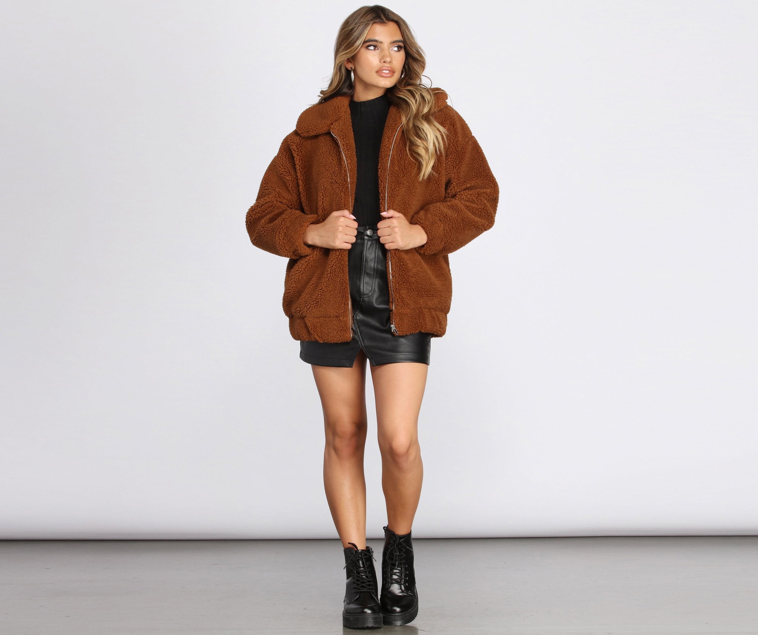 On It Over-sized Teddy Jacket - Lady Occasions