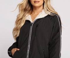 Trendy Nylon Faux Fur Reversible Jacket - Lady Occasions