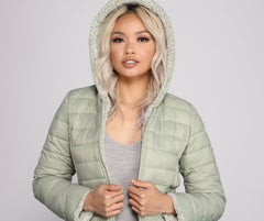 Faux Fur Reversible Puffer Jacket - Lady Occasions
