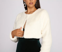 Luxe Faux Fur Cropped Jacket - Lady Occasions