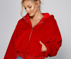 Fuzzy Feels Faux Fur Hoodie - Lady Occasions