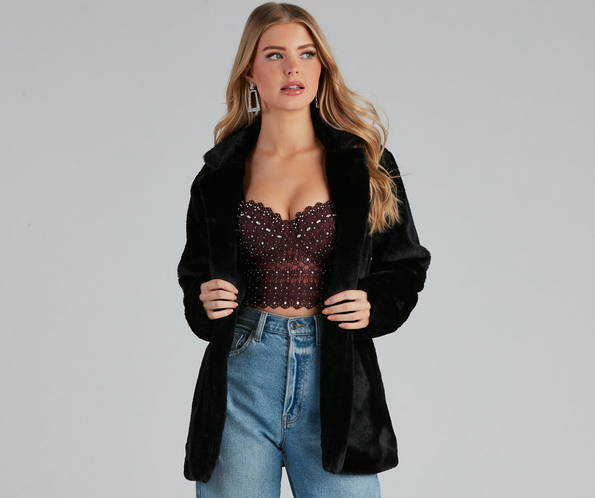 Layered In Luxe Faux Fur Coat - Lady Occasions