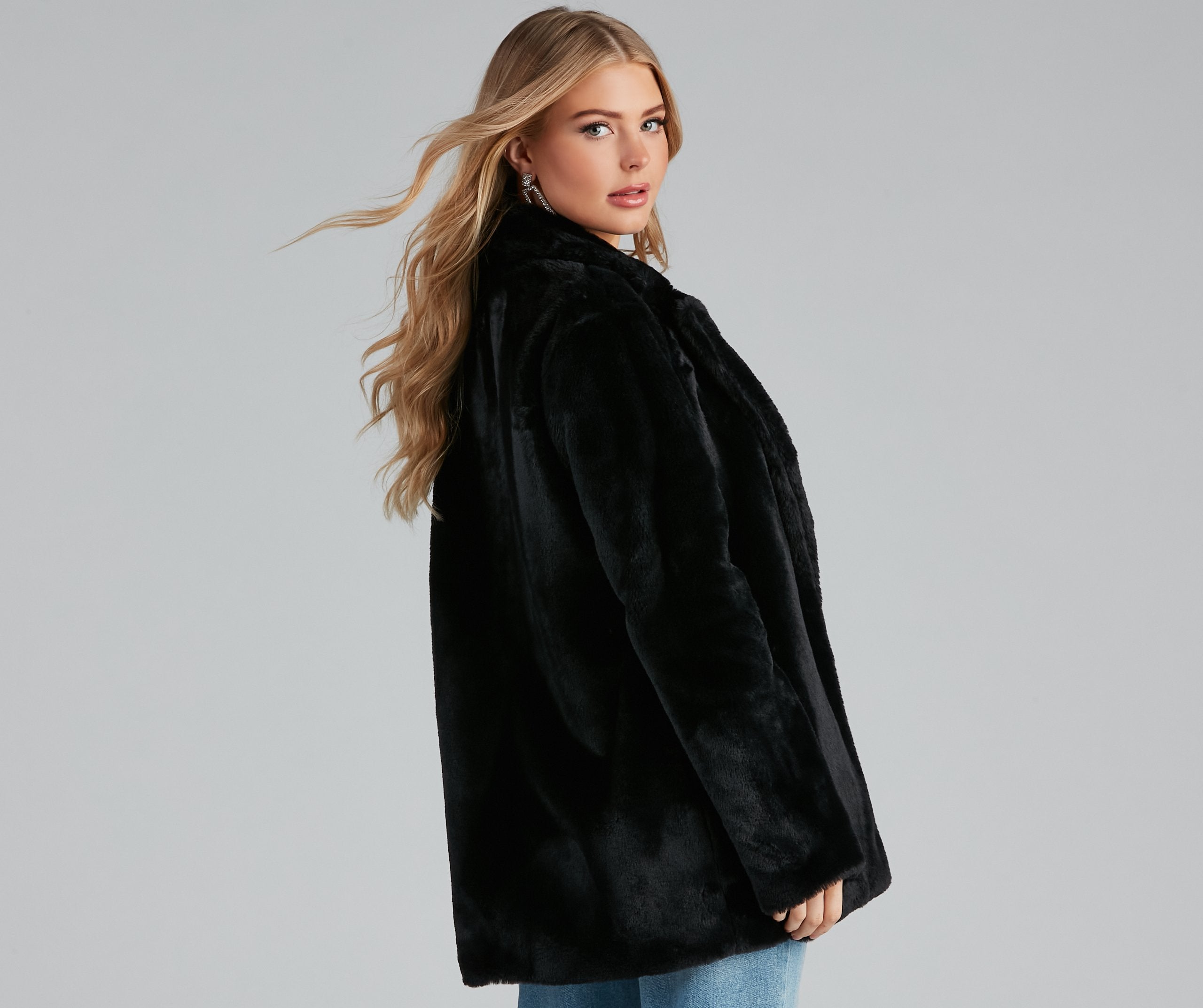 Layered In Luxe Faux Fur Coat - Lady Occasions