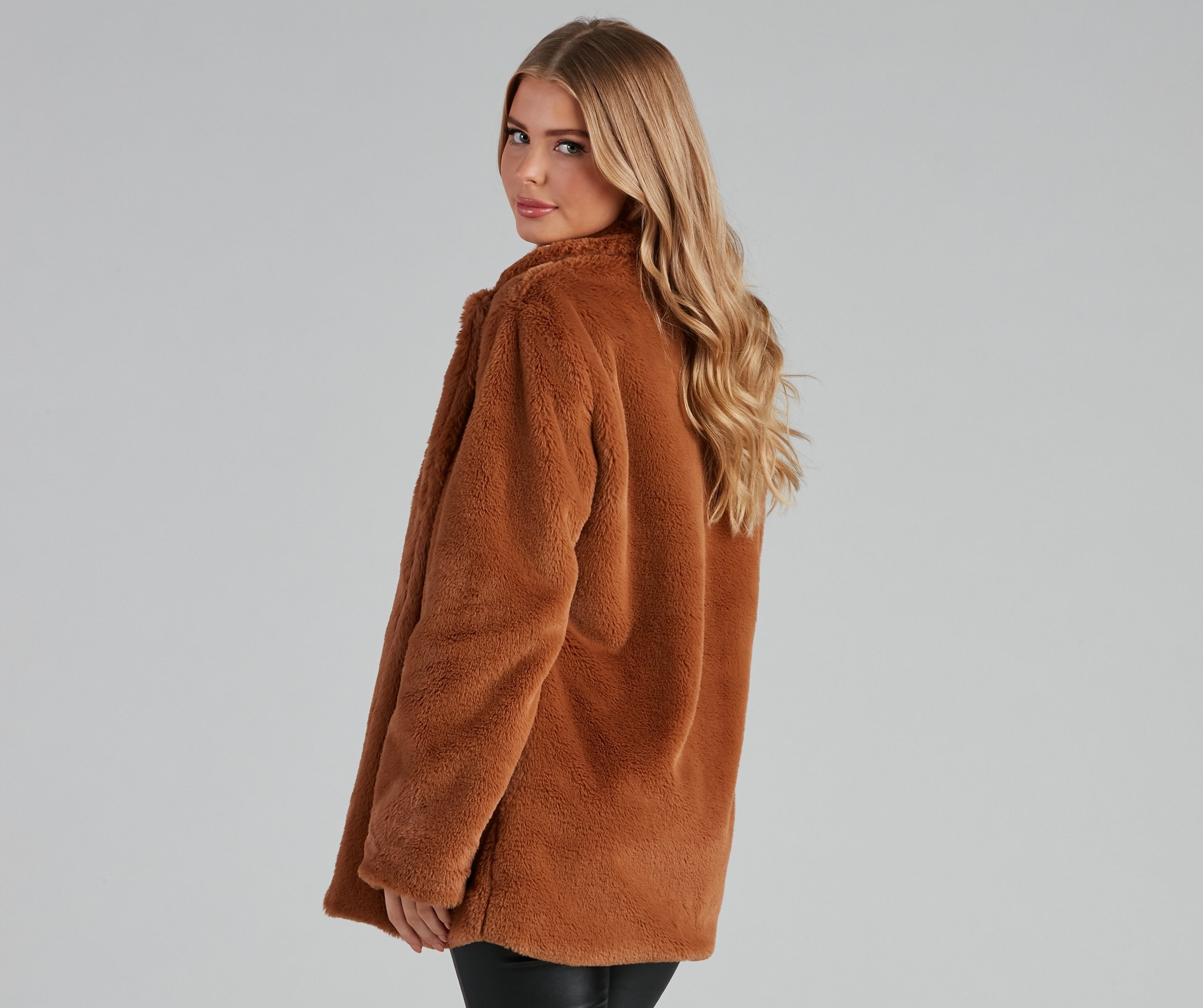 Layered In Luxe Faux Fur Coat - Lady Occasions