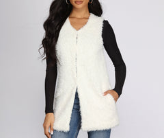 Pretty And Posh Faux Fur Vest - Lady Occasions