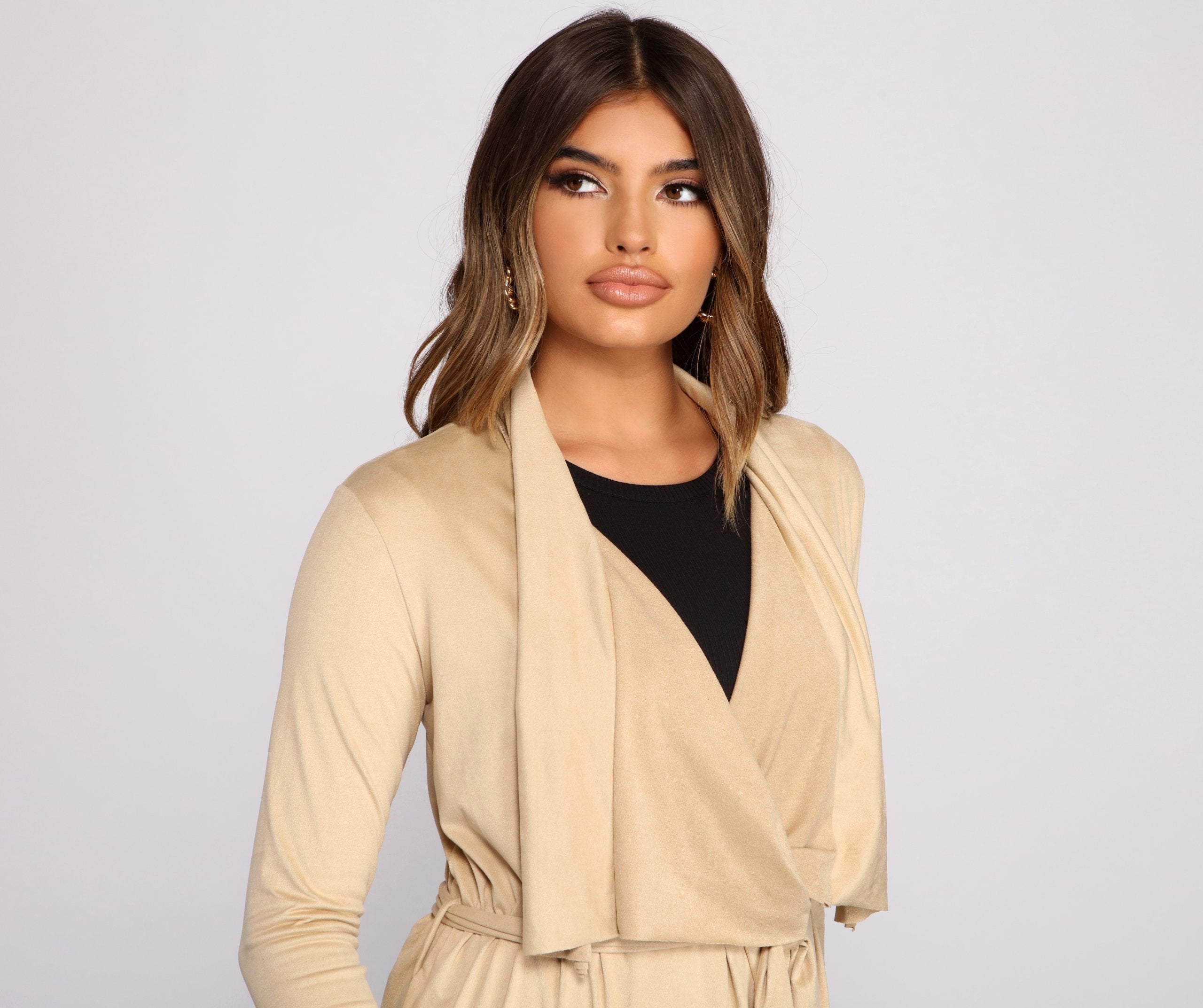 On The Town Suede Trench - Lady Occasions