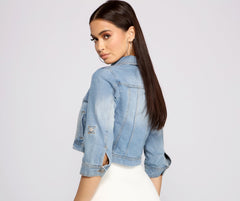 Your Go To Cropped Denim Jacket - Lady Occasions