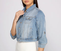 Your Go To Cropped Denim Jacket - Lady Occasions