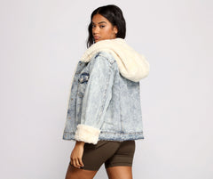 Faux-Ever Stylin' Denim Jacket - Lady Occasions