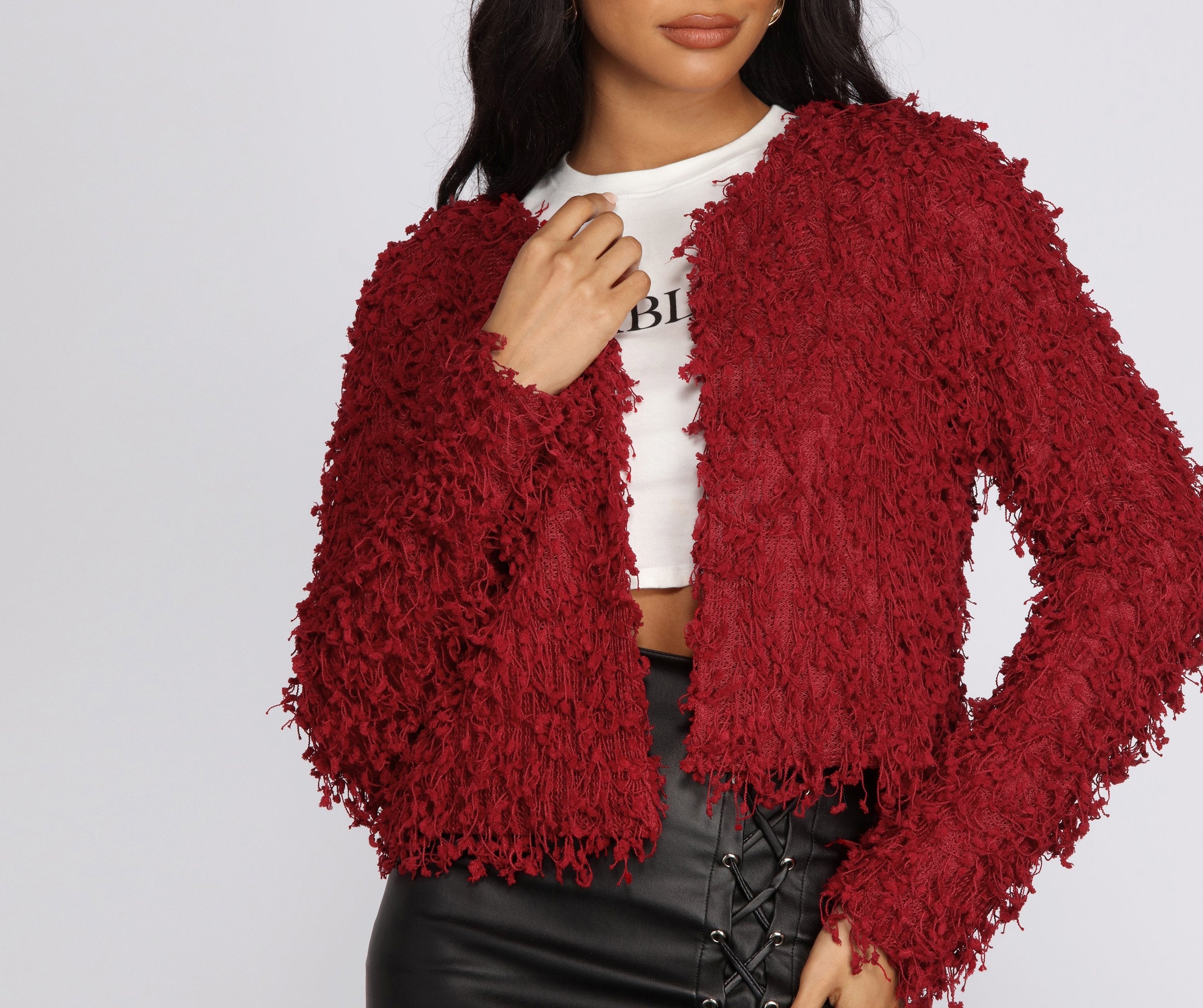 Little Miss Cozy Shaggy Cardigan - Lady Occasions