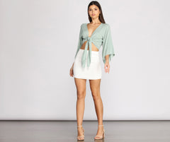 Go With The Flow Kimono Sleeve Top - Lady Occasions