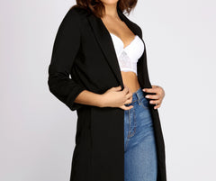 Makin' Major Moves Long Line Blazer - Lady Occasions