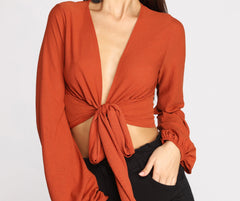 Boho Babe Tie-Front Top - Lady Occasions