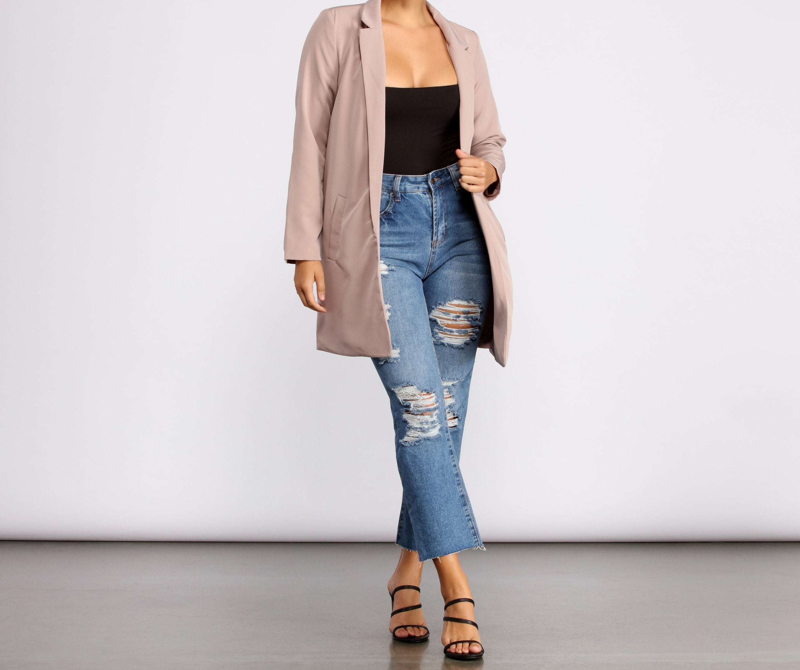 Pulling Power Moves Oversized Blazer - Lady Occasions