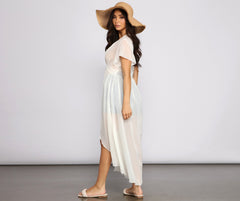 Flirty And Fluttery Chiffon High Low Duster - Lady Occasions