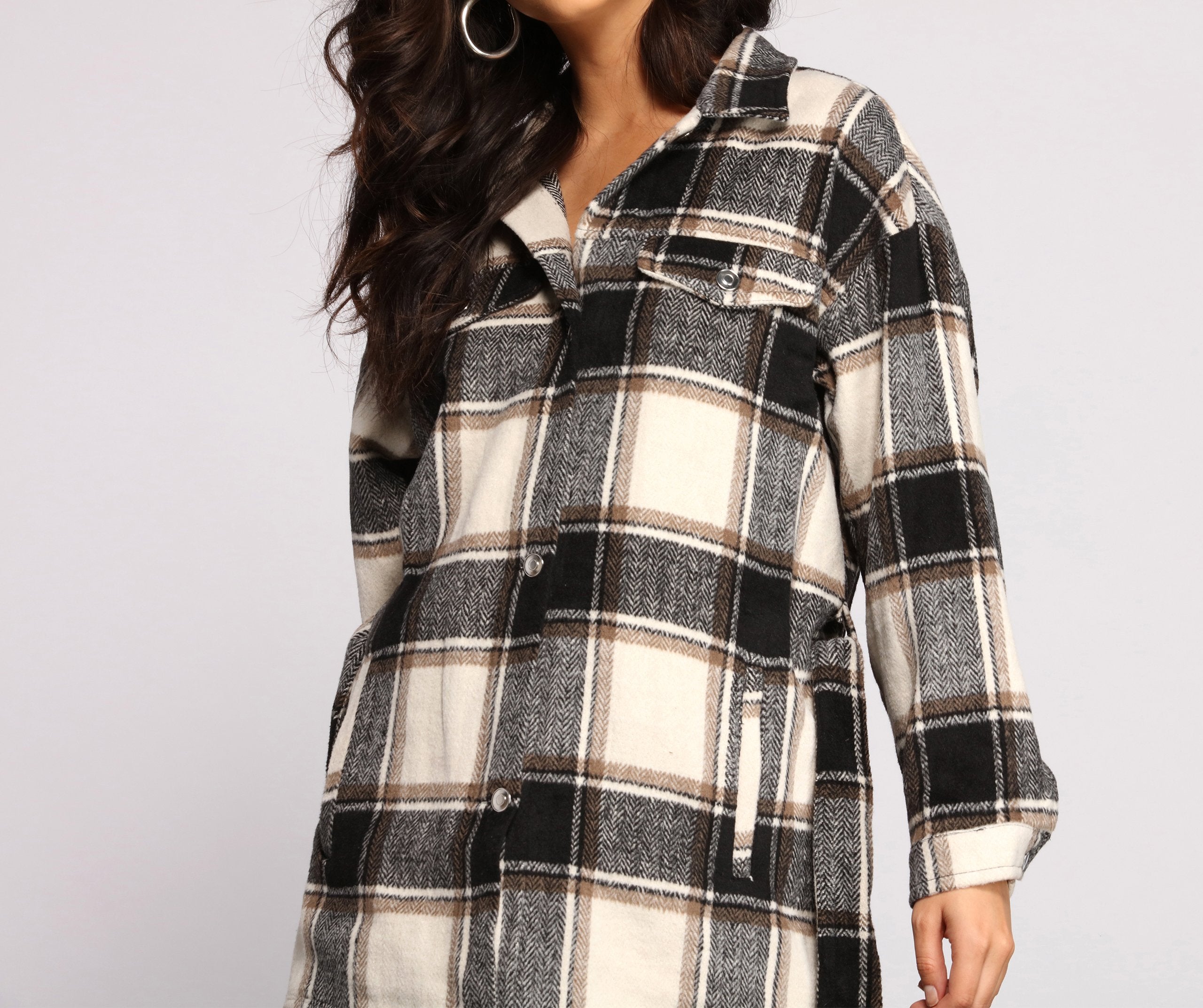 The One Belted Flannel Jacket - Lady Occasions