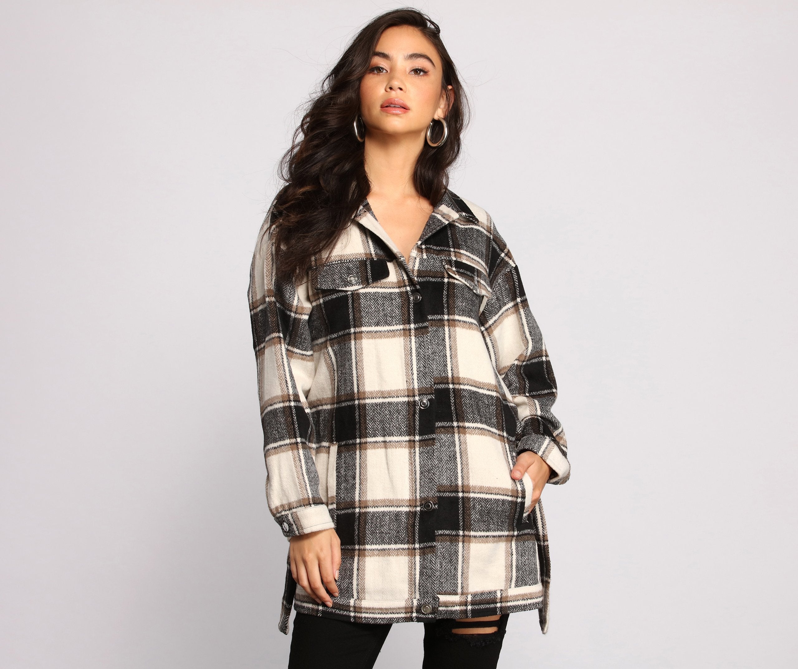 The One Belted Flannel Jacket - Lady Occasions