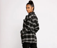 The One Belted Flannel Jacket - Lady Occasions
