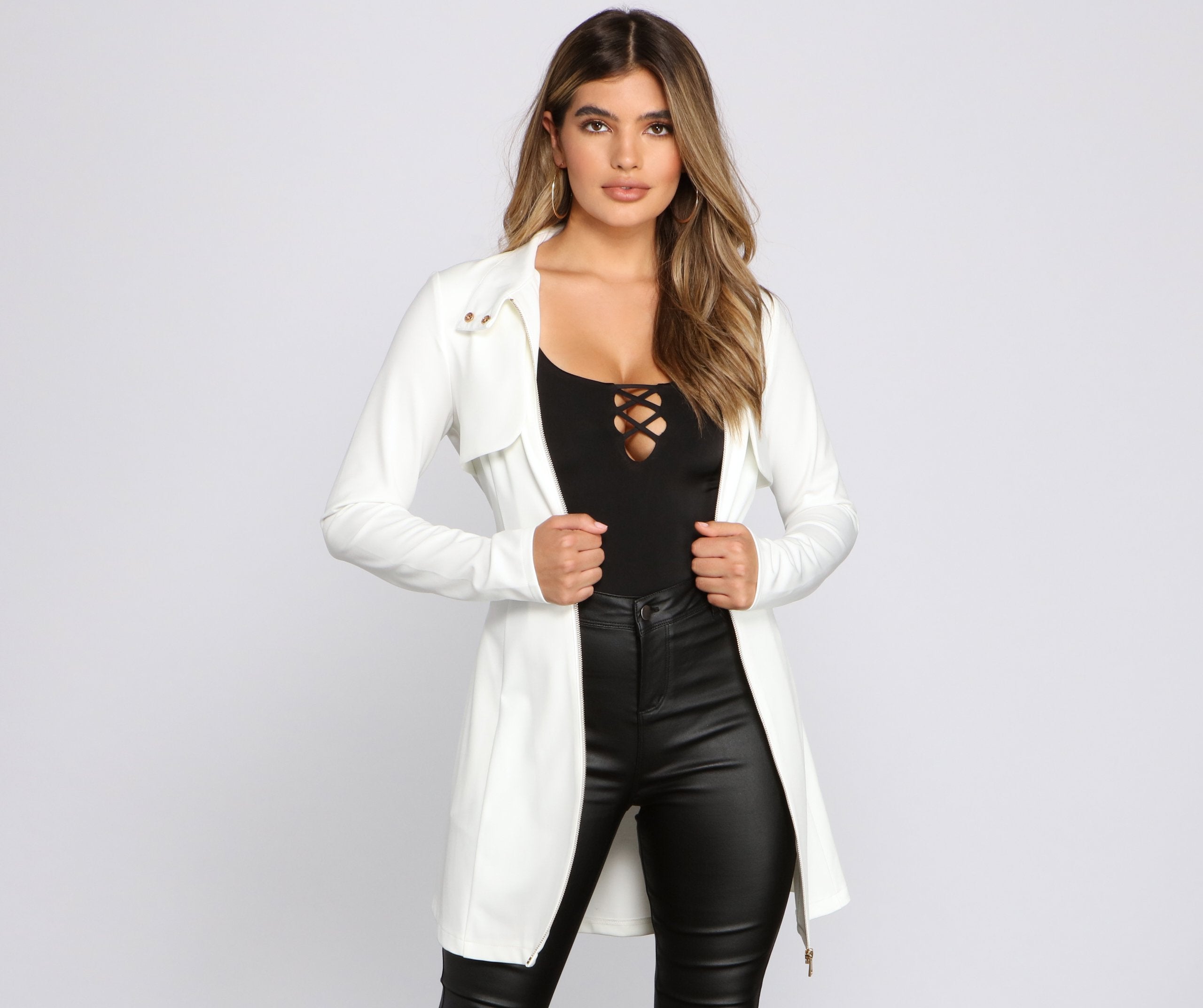 Majorly Chic Belted Trench Dress - Lady Occasions