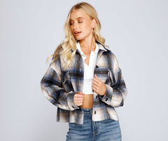 Cozy Vibes Plaid Shacket - Lady Occasions