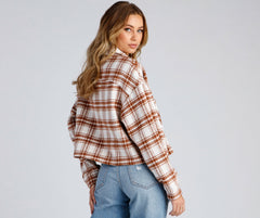 Trendy Layers Flannel Shacket - Lady Occasions