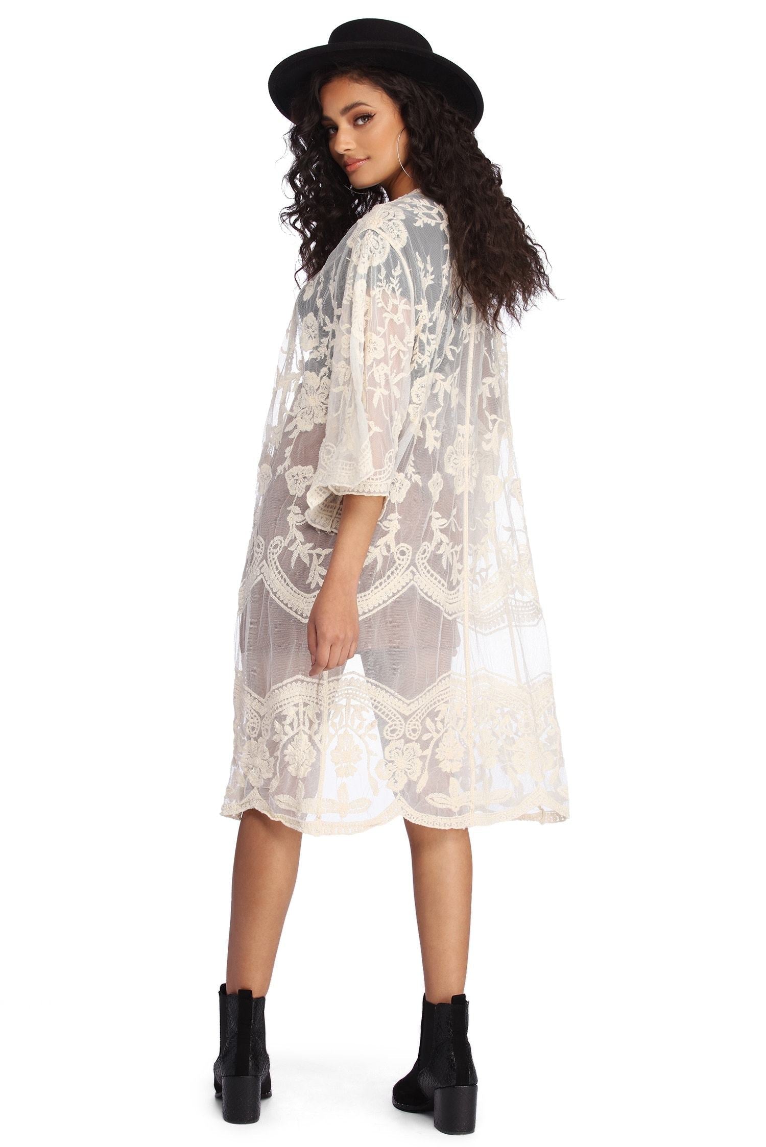 Crochet Babe Lace Kimono - Lady Occasions