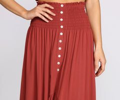 Dreamy Boho Ruffle Hem Maxi Skirt - Lady Occasions