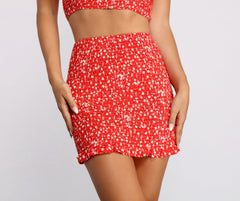 Falling For You Floral Mini Skirt - Lady Occasions
