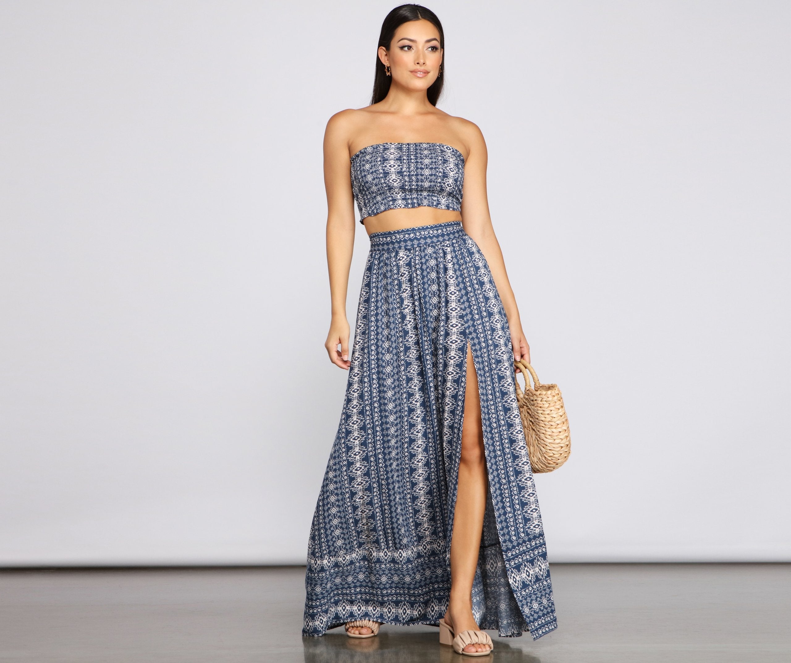 Bohemian Beat High Waist Maxi Skirt - Lady Occasions