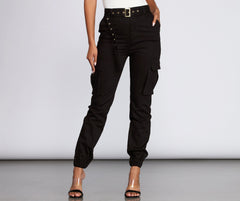 Belted Cutie Cargo Pants - Lady Occasions